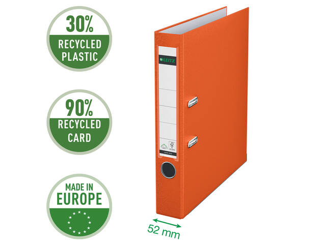 Ordner Leitz 1015 180  50mm PP A4 oranje