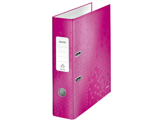 Ordner Leitz WoW 180  gelamineerd 80mm A4 roze