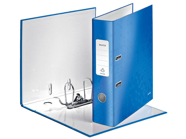 Ordner Leitz Wow 180  gelamineerd 80mm A4 blauw
