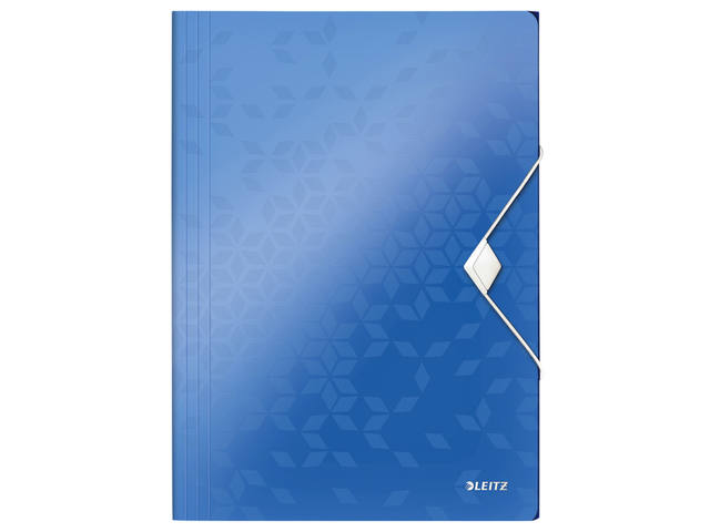 Elastomap Leitz WOW A4 3 klep PP blauw