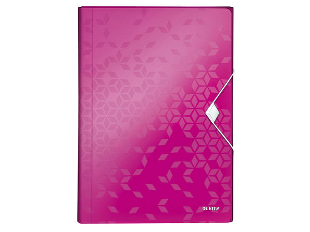Projectmap Leitz WOW voor A4 6 vaks PP roze