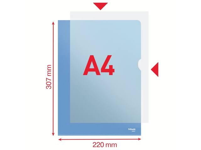 L-map Esselte standaard A4 0.11mm PP blauw