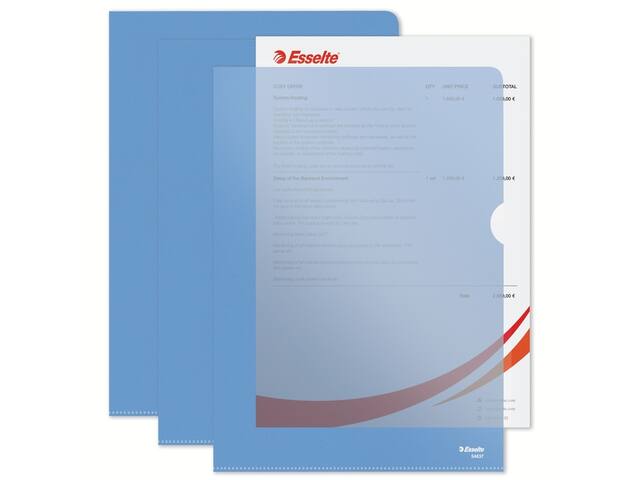 L-map Esselte standaard A4 0.11mm PP blauw
