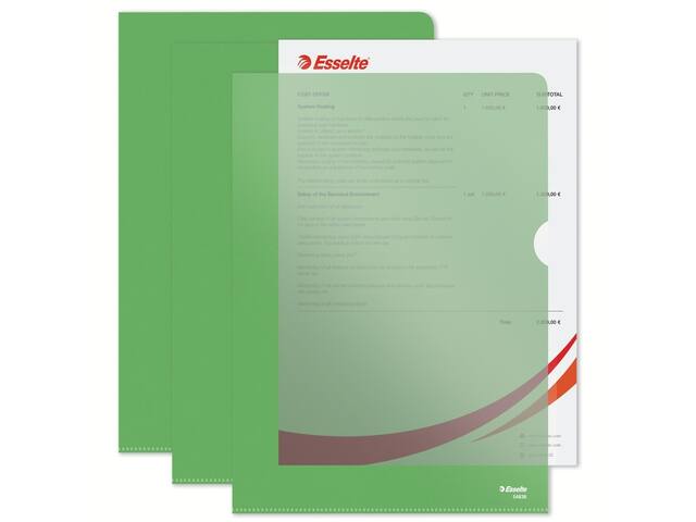 L-map Esselte standaard A4 0.11mm PP groen