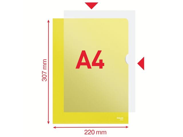 L-map Esselte standaard A4 0.11mm PP geel