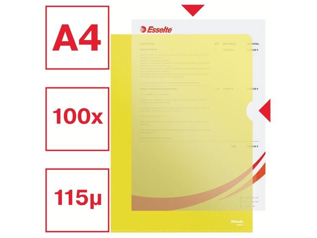 L-map Esselte standaard A4 0.11mm PP geel
