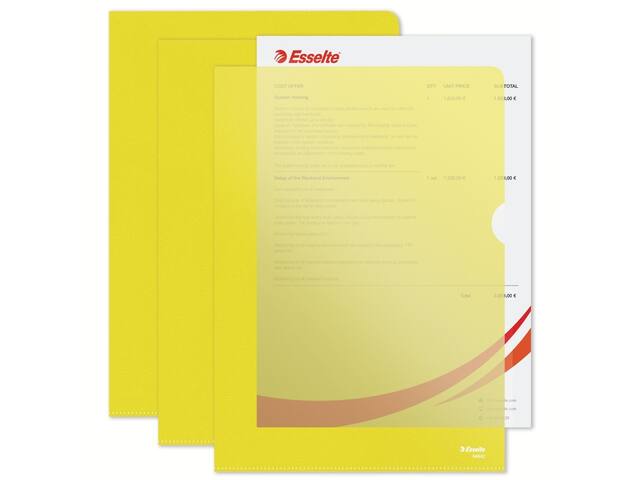 L-map Esselte standaard A4 0.11mm PP geel