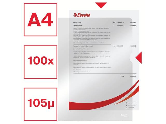 L-map Esselte standaard copy safe PP A4 glashelder