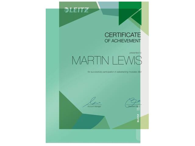 L-map Leitz Premium copy safe PVC A4 groen