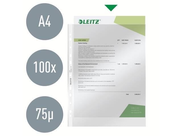 Showtas Leitz Premium standaard PP A4 transparant