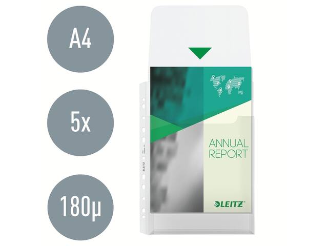 Harmonica showtas Leitz klep PP A4  glashelder