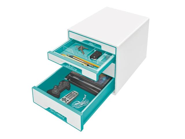 Ladenbox Leitz WOW laden wit/ijsblauw