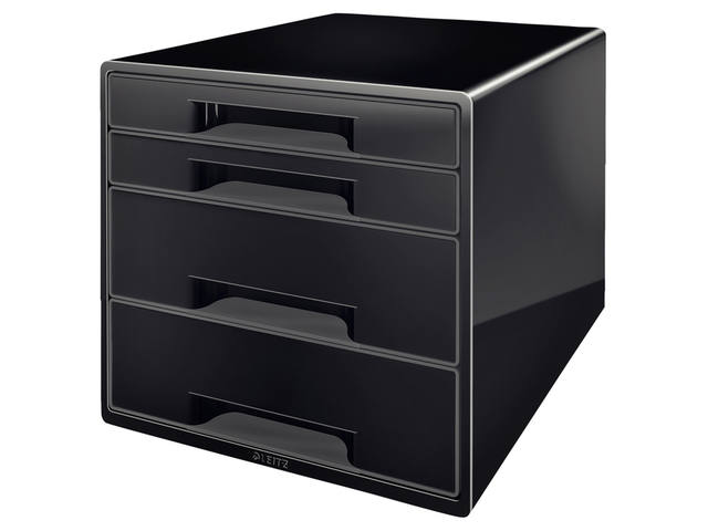 Ladenblok Leitz WOW CUBE A4 maxi 4 laden zwart