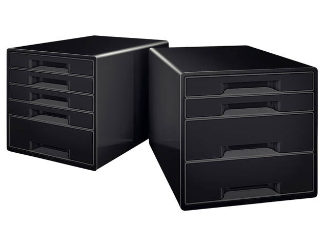 Ladenblok Leitz WOW CUBE A4 maxi 4 laden zwart