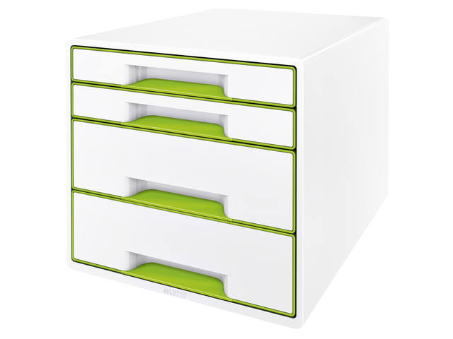 Ladenblok Leitz WOW 4 laden wit/groen
