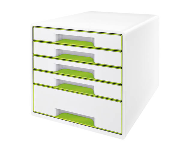 Ladenblok Leitz WOW 5 laden wit/groen