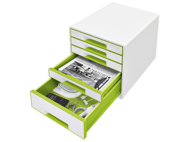 Ladenblok Leitz WOW 5 laden wit/groen