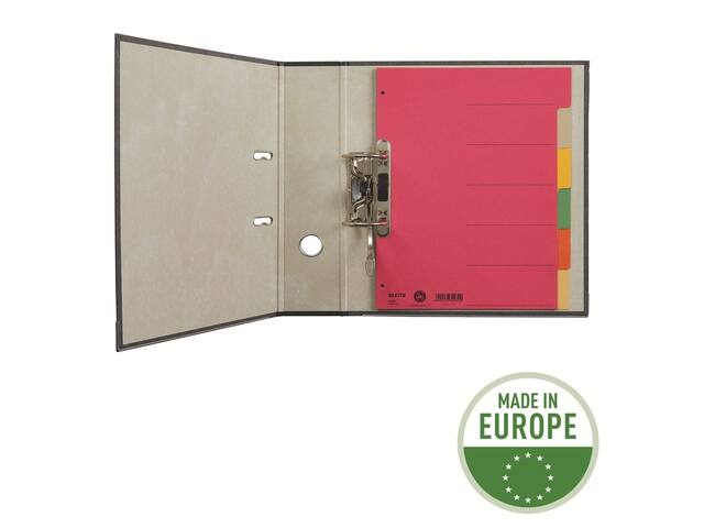 Tabbladen Leitz 4350 A4 4r karton 6dlg grijs