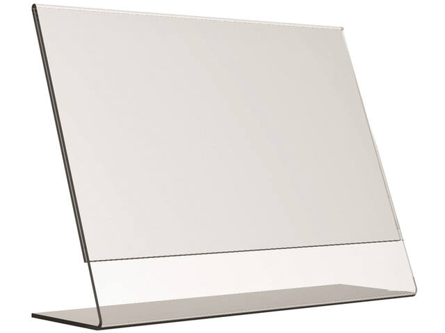 Kaarthouder Europel A4 L-standaard dwars acryl