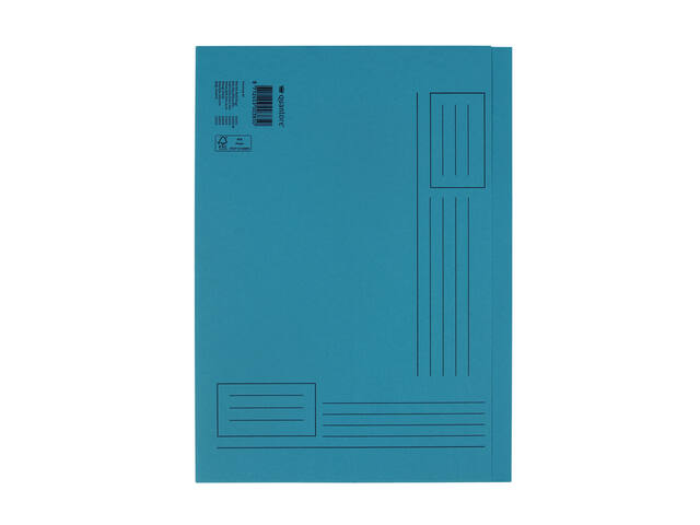 Vouwmap Quantore A4 ongelijke zijde 320gr blauw