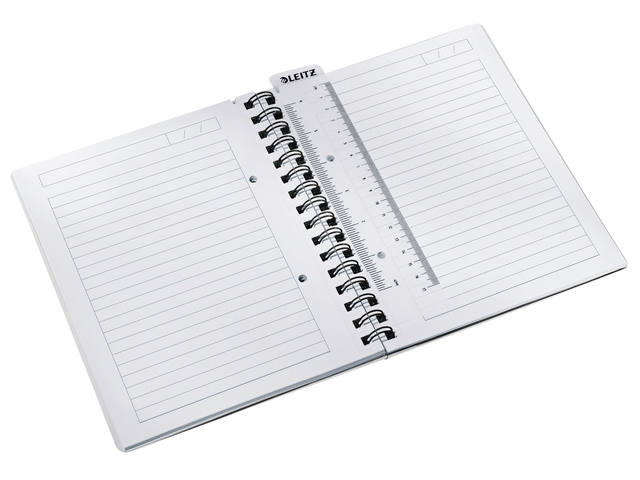 Notitieboek Leitz WOW A5 spiraal 160pg lijn roze