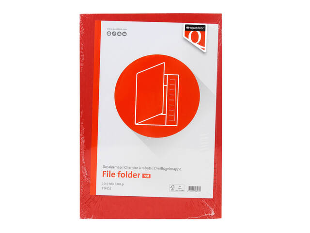 Dossiermap Quantore Fo 320gr rood