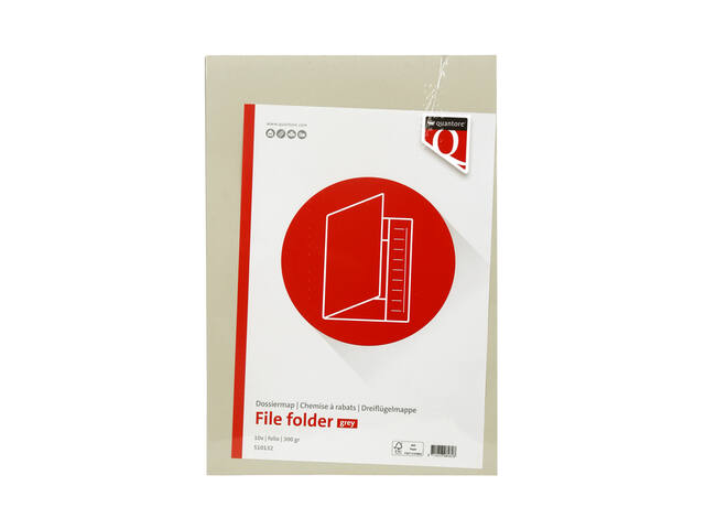 Dossiermap Quantore Fo 320gr grijs