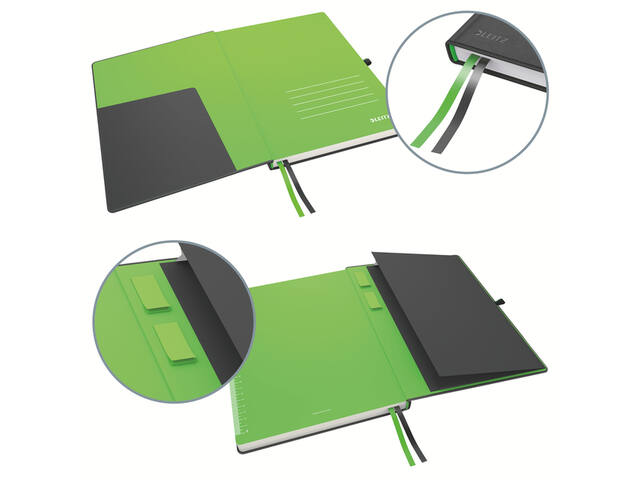 Notitieboek Leitz Complete 187x242 160blz lijn zw