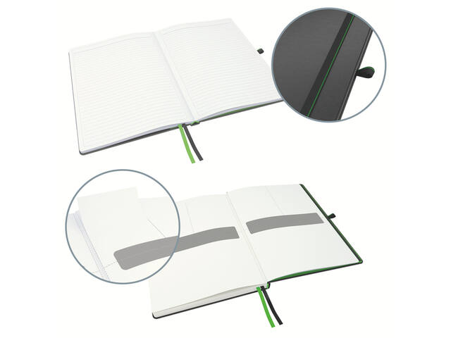 Notitieboek Leitz Complete 187x242 160blz lijn zw