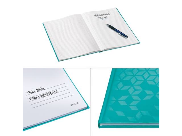NOTITIEBOEK LEITZ WOW A4 IJSBLAUW