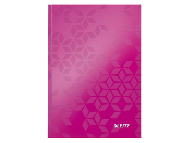 Notitieboek Leitz WOW A5 160blz 90gr lijn roze