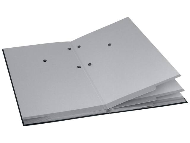 Vloeiboek Esselte karton 20tabs zwart