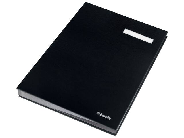 Vloeiboek Esselte karton 20tabs zwart