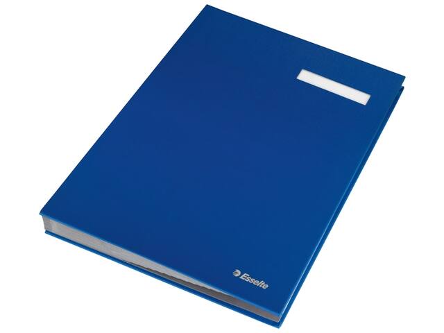 Vloeiboek Esselte karton 20tabs blauw