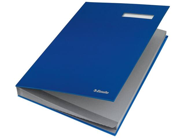 Vloeiboek Esselte karton 20tabs blauw