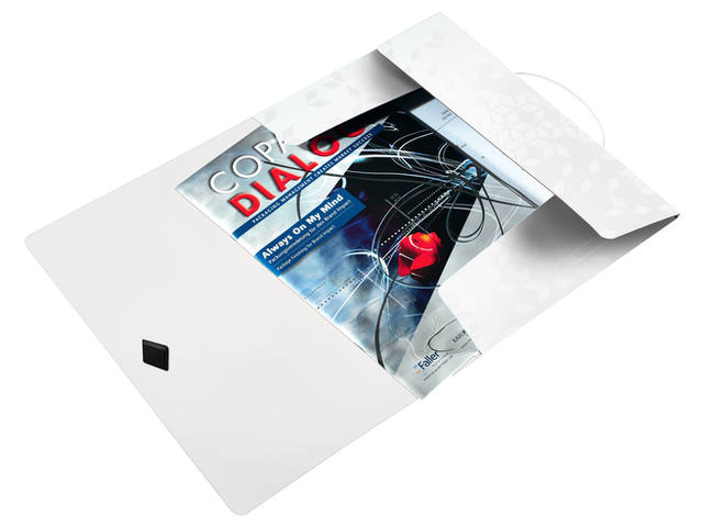Elastomap Leitz WOW A4 3 klep PP wit