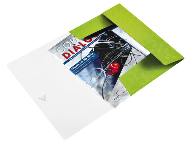 Elastomap Leitz WOW A4 3 klep PP groen