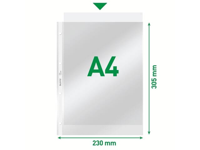 Showtas Leitz standaard 4-gaats PVC A4 glashelder