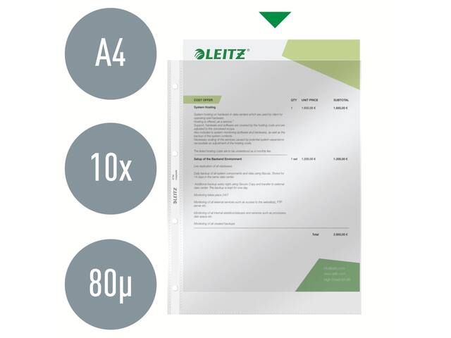 Showtas Leitz standaard 4-gaats PVC A4 glashelder