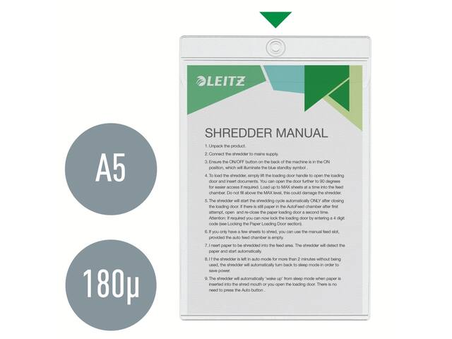 U-map met ophangoog Leitz Premium PVC A5 50st