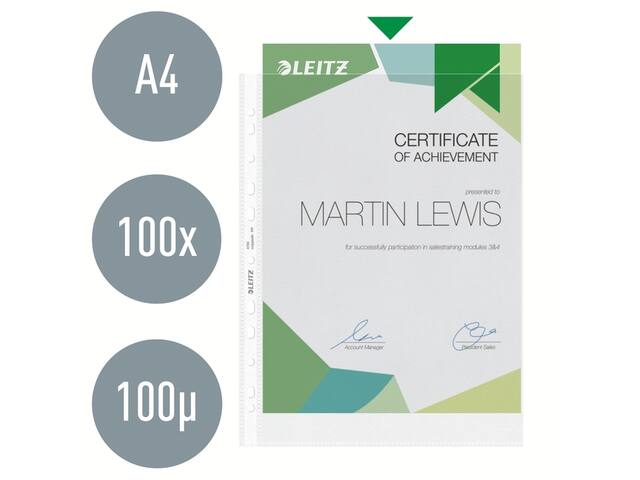 Showtas Leitz Premium 0.10mm PP A4 transparant
