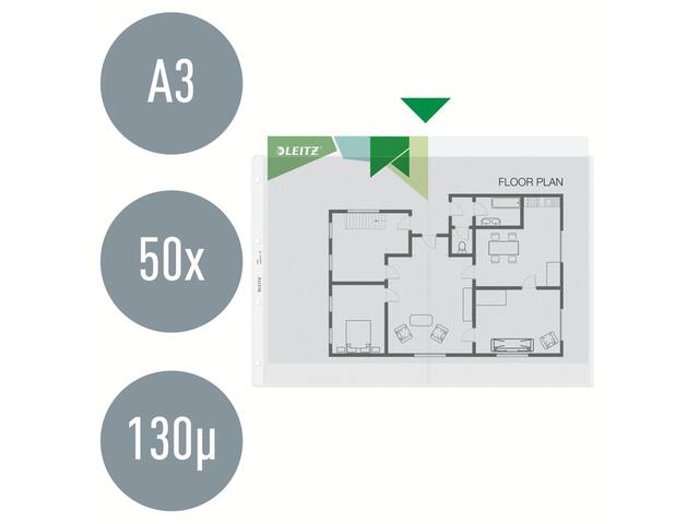 Showtas Leitz Premium PP A3 landscape transparant