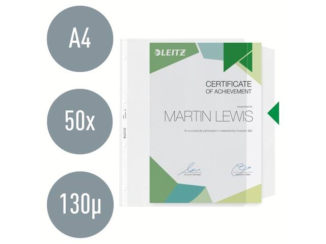 Showtas Leitz Premium met klep PP A4 transparant