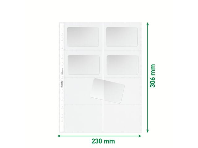 Showtas Leitz Premium visitekrt PP A4 glashelder