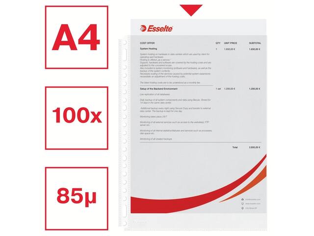 Showtas Esselte 0.08mm 21-gaats A4 mat