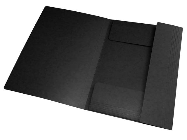 Elastomap Oxford Top File A3 3 kleppen 390gr zwart