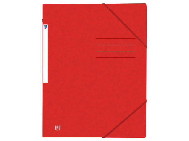 Elastomap Oxford Top File A4 3 kleppen 390gr rood