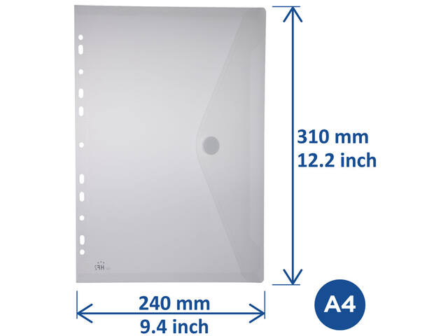 Enveloptas Europel A4 240x310mm 11g PP trans wt