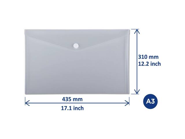 Enveloptas Europel A3 435x310mm dw PP trans wt