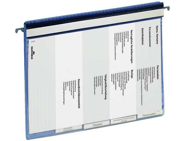 Personeelsmap Durable 5 vakken hangrail blauw